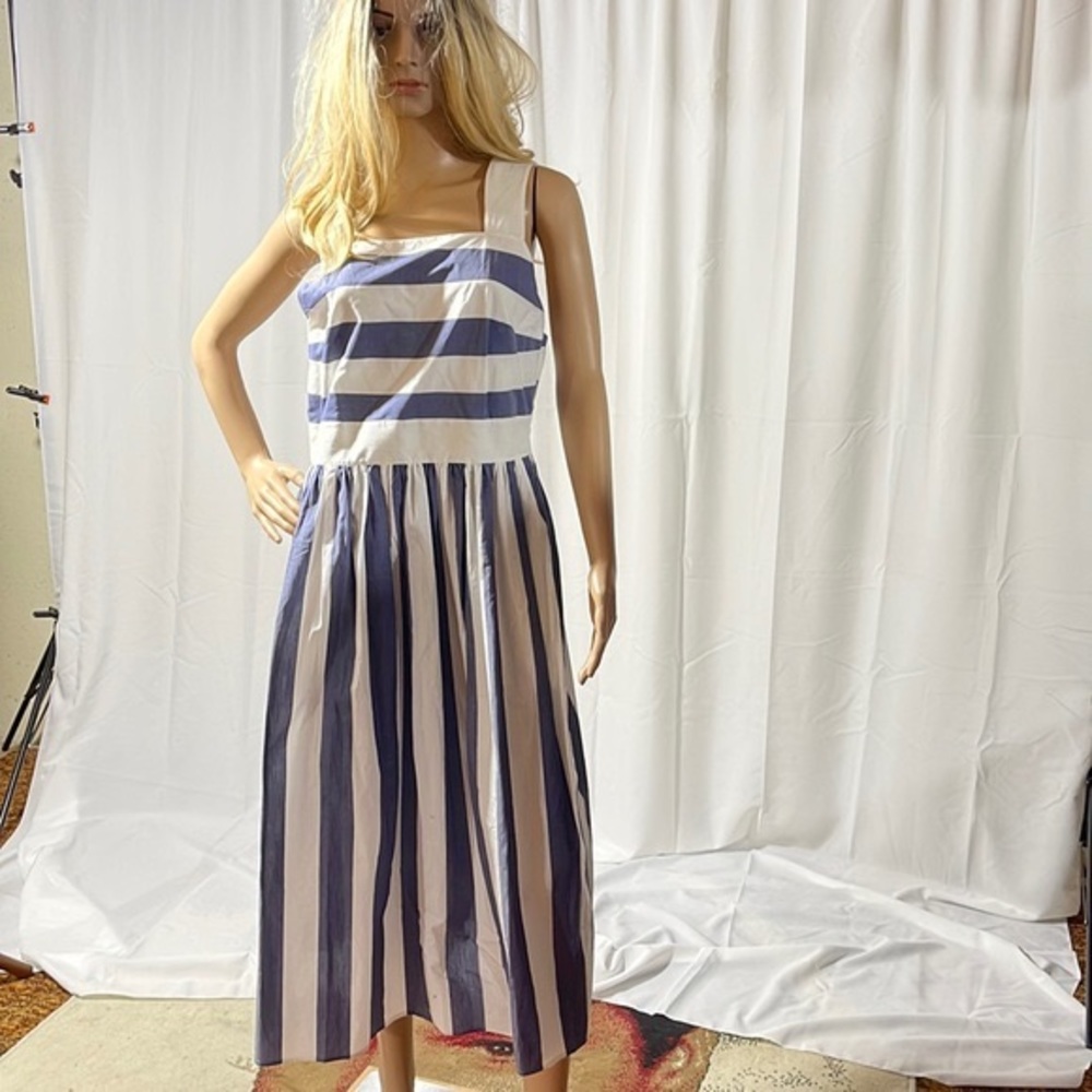 COS STRIPED MIDI DRESS NWT